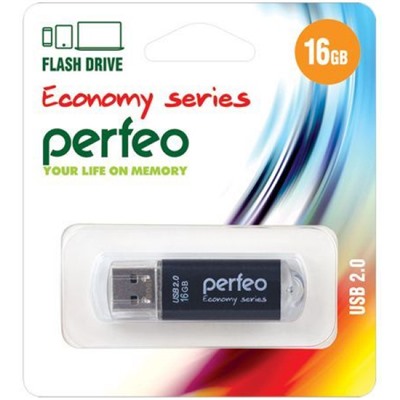 ФЛЕШ-накопитель (USB) PERFEO 16GB E01 Серия "Черная экономика" PERFEO