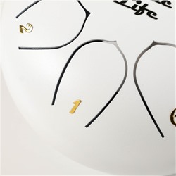 Глюкофон - музыкальный инструмент, белый, 8 лепестков, 15×9 см