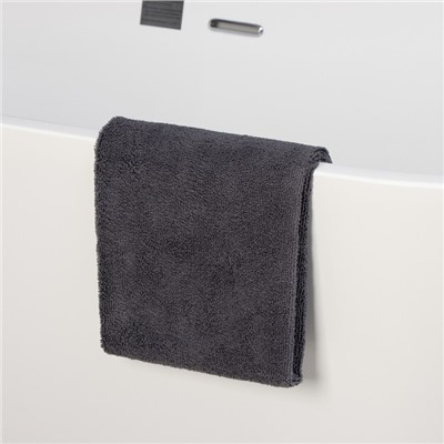 Тряпка для пола Raccoon, 220 г/м², 60×80 см, микрофибра, ультразвуковая обработка края, 2 шт, серая