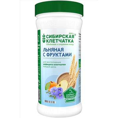 Клетчатка льняная с Фруктами 280г ЭКОПРОДУКТЫ, 1190906