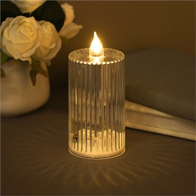 Свеча светодиодная 13х6 см / VFR-117 /уп 12/288/прозрачная