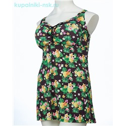 318001 пальмы Купальник раздельный платье (56-64)