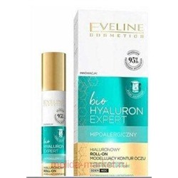 Eveline Гель Роликовый для кожи вокруг глаз Bio Hyaluron Expert против мешков и темных кругов 15 мл