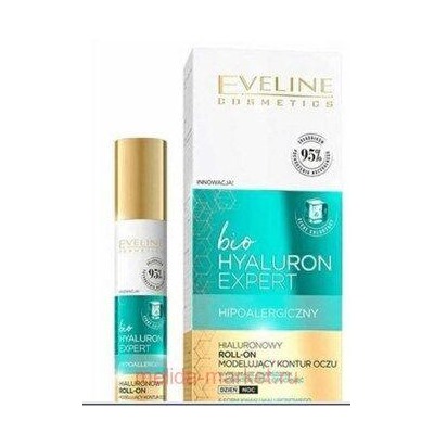 Eveline Гель Роликовый для кожи вокруг глаз Bio Hyaluron Expert против мешков и темных кругов 15 мл