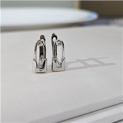 Серьги булавка ювелирная бижутерия, покрытие посеребрение, арт.313.296