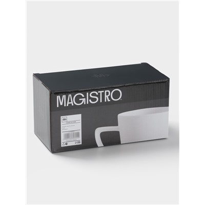 Кружки Magistro White Snow, набор 2 шт., 340 мл, фарфор, белые