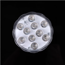 Светильник подводный, 10 LED, 3 Вт, IP68, RGB, от батареек 3хААА (не в компл.)