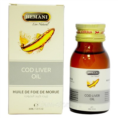Hemani Cod Liver Oil / Масло Печени Трески / Рыбий Жир 30 мл