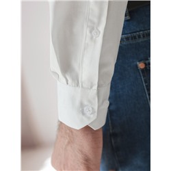 Классическая офисная рубашка из премиального хлопка с эластаном