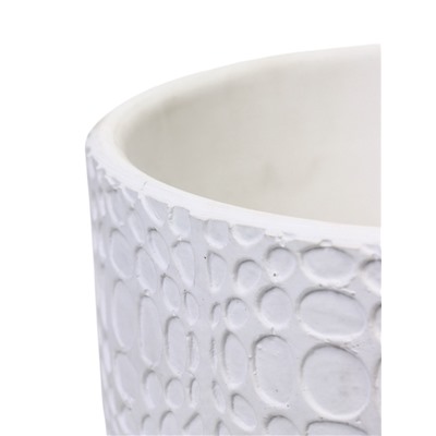 УЦЕНКА Горшок цветочный «Иллюзия» белый цилиндр №2, 2 л