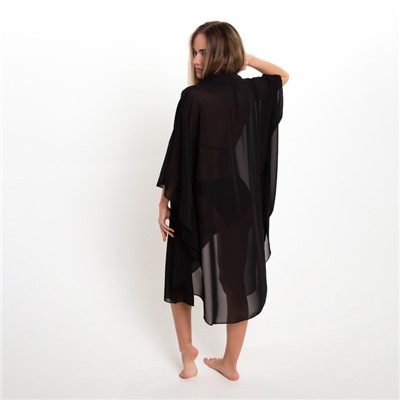 Туника пляжная женская, цвет чёрный, размер 46