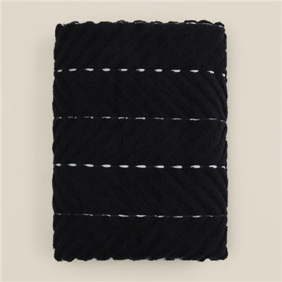 Коврик махровый SL HOME: Lines «Дарк Маре», 50×70 см, хлопок 100%