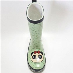 80-520C зел Сапоги резиновые для девочек (27-32)/12