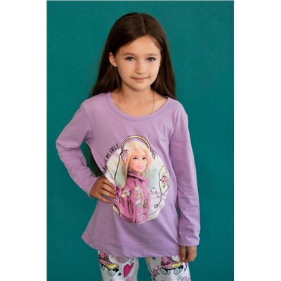 Пижама 22762 Barbie дл. рукав (Лиловый)