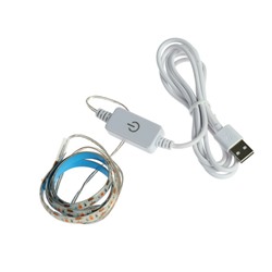 Фитолента для растений Luazon Lighting, светодиодная, 3.5 Вт, 0.5 м, IP65, 5 В, 60 LED/м, диммер, USB, SMD5050, мультиспектральная
