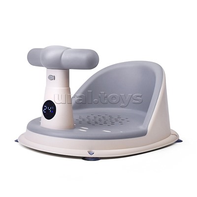 Детский стульчик - сиденье с термометром (серый)