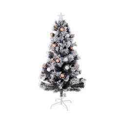 Ёлка светодиодная «Золотистый декор» 150 см, диаметр нижнего яруса 70 см, 170 веток, 13 режимов, свечение белое/тёплое белое