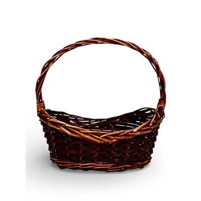 Корзина плетёная для хранения, лоза, тёмно-коричневая, набор 3 шт.