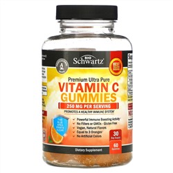 BioSchwartz, Premium Ultra Pure Vitamin C Gummies, 250 mg, 60 Gummies