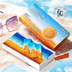 Солнцезащитный крем для лица и тела SPF 50 Sadoer, КОРОБКА 50 саше.