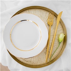 Столовые приборы Magistro «Фолк», 4 предмета, нержавеющая сталь, золотистые