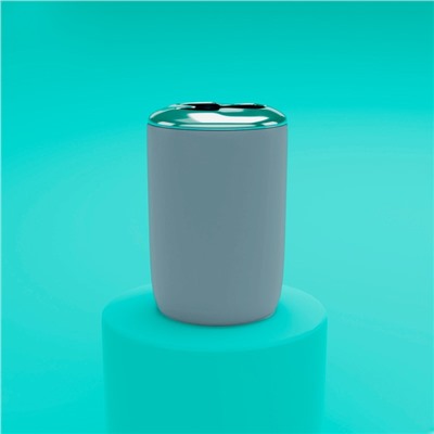 Набор аксессуаров для ванной комнаты «Тринити», 6 предметов (мыльница, дозатор для мыла, два стакана, ёрш, ведро), цвет серый