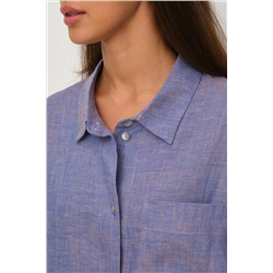 Рубашка короткая  S021_Olympic Blue/Голубой меланж