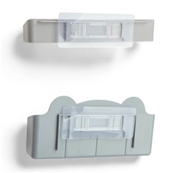 Подставка для зонтов, пластик, 23.5×7.5×11 см, 6.5×23.5×4 см, серая