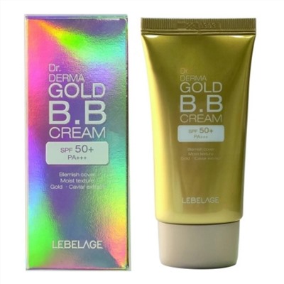 Lebelage BB-крем увлажняющий с золотом / Dr. Derma Gold BB Cream Spf 50+ Pa+++, 30 мл 22672