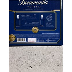 Подарочный набор «Богатства»: гель для душа, шампунь для волос, мочалка для тела, Чистое счастье