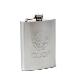 Фляжка «Герб СССР», 240 мл, хром