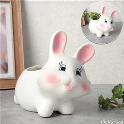 Кашпо 13х12,6 Зайчик / XN019 /уп 72/