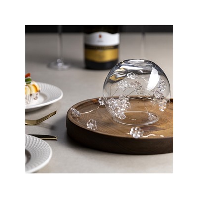 Гирлянда «Нить» 2 м роса с насадками «Цветок», IP20, серебристая нить, 20 LED, 2 режима, батарейки ААх2 (нет в комплекте), свечение белое