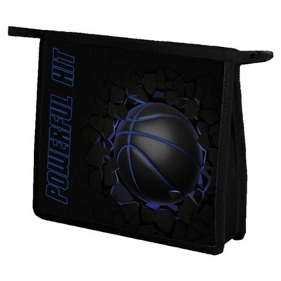 Папка для тетрадей А5 на молнии сверху пластиковая 23,3х20х6,5 см "БАСКЕТБОЛЬНЫЙ МЯЧ" 69299 Феникс