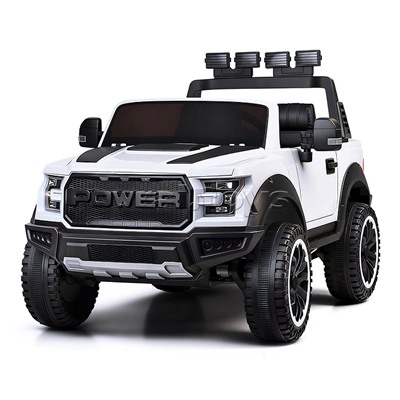 Электромобиль "Мощность скорости" на аккумуляторе, с р/у управлением, в коробке (белый)