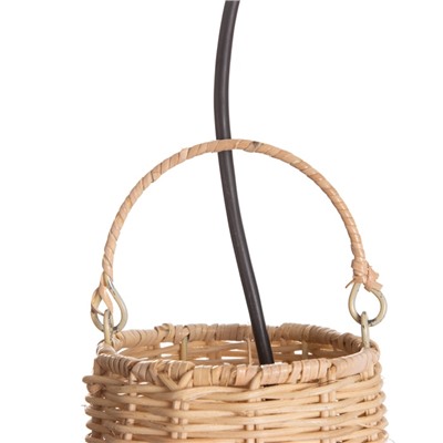 Светильник потолочный из ротанга «Сосуд», 1×120 Вт, Е27, 30×30×52 см