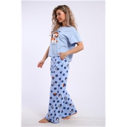 Костюм домашний арт. КД-00-007 (Голубой/котята-горошки)