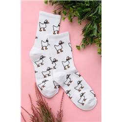 Носки женские Гуси комплект 1 пара