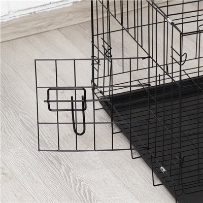 Клетка для собак 51×35×41 см, черная