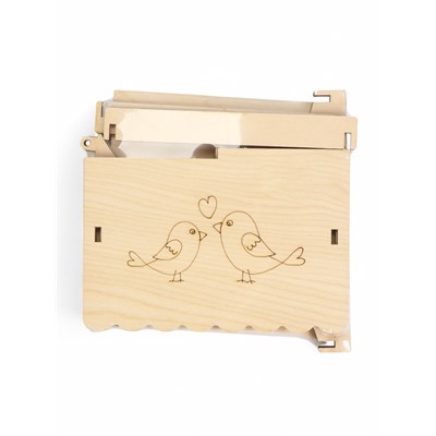 Кормушка - конструктор из ХДФ для птиц «Синичник», своими руками, 24×18×18.5 см, Greengo