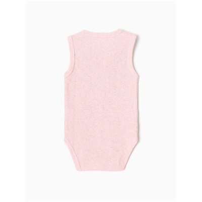 Боди без рукавов Крошка Я Melange, рост 68-74, розовое