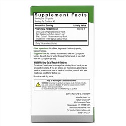 Nature's Answer, Комплекс трав для женского здоровья, 400 мг, 90 капсул