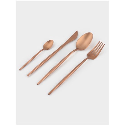 Набор столовых приборов из нержавеющей стали Magistro «Оску базис», 4 предмета, цвет бронзовый