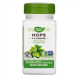 Nature's Way, Hops Flowers, 620 mg, 100 Vegan Capsules