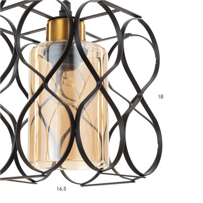 Светильник BayerLux 2086/3BK, E27, 40 Вт, чёрный