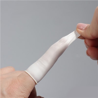 Набор напальчников, латексные, 100 шт., d=2.6×6.8 см, белый