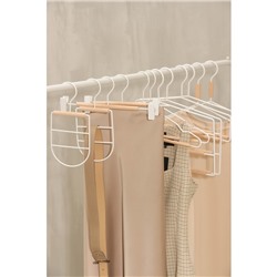 Вешалка для брюк и юбок SAVANNA Wood, 36×21.5×1.1 см, многоуровневая, белая