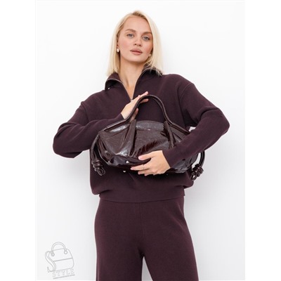 Сумка женская кожаная 1473-2Y d.purple Polina&Eiterou  в Новосибирске