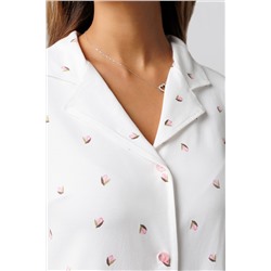 Пижама с шортами и рубашкой 410WHT