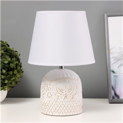 Настольная лампа «Нерис» Е14 40 Вт бело-золотой 20×20×29 см